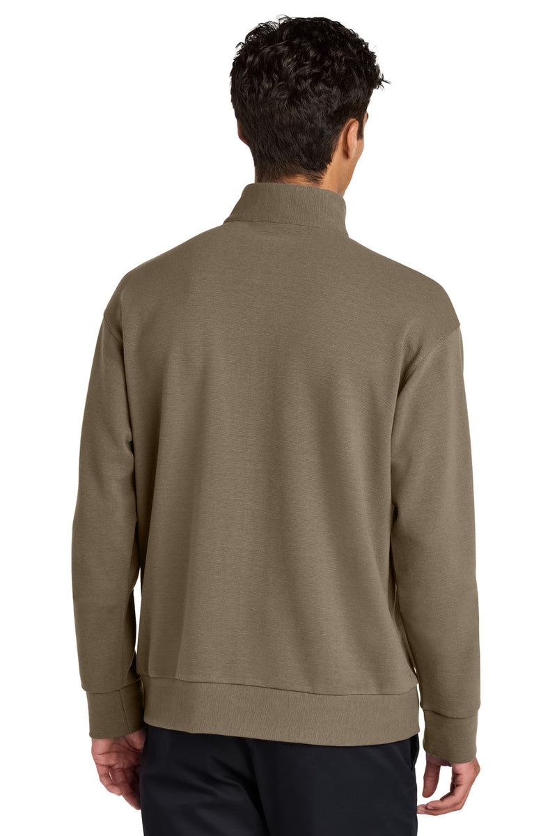 Mercer+Mettle Linear Texture 1/4-Zip - Warm Taupe