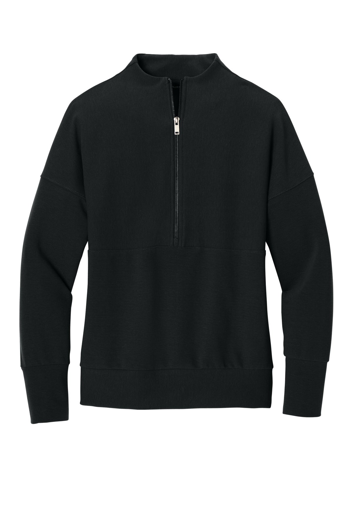 Mercer+Mettle Women's Linear Texture 1/4-Zip - Deep Black