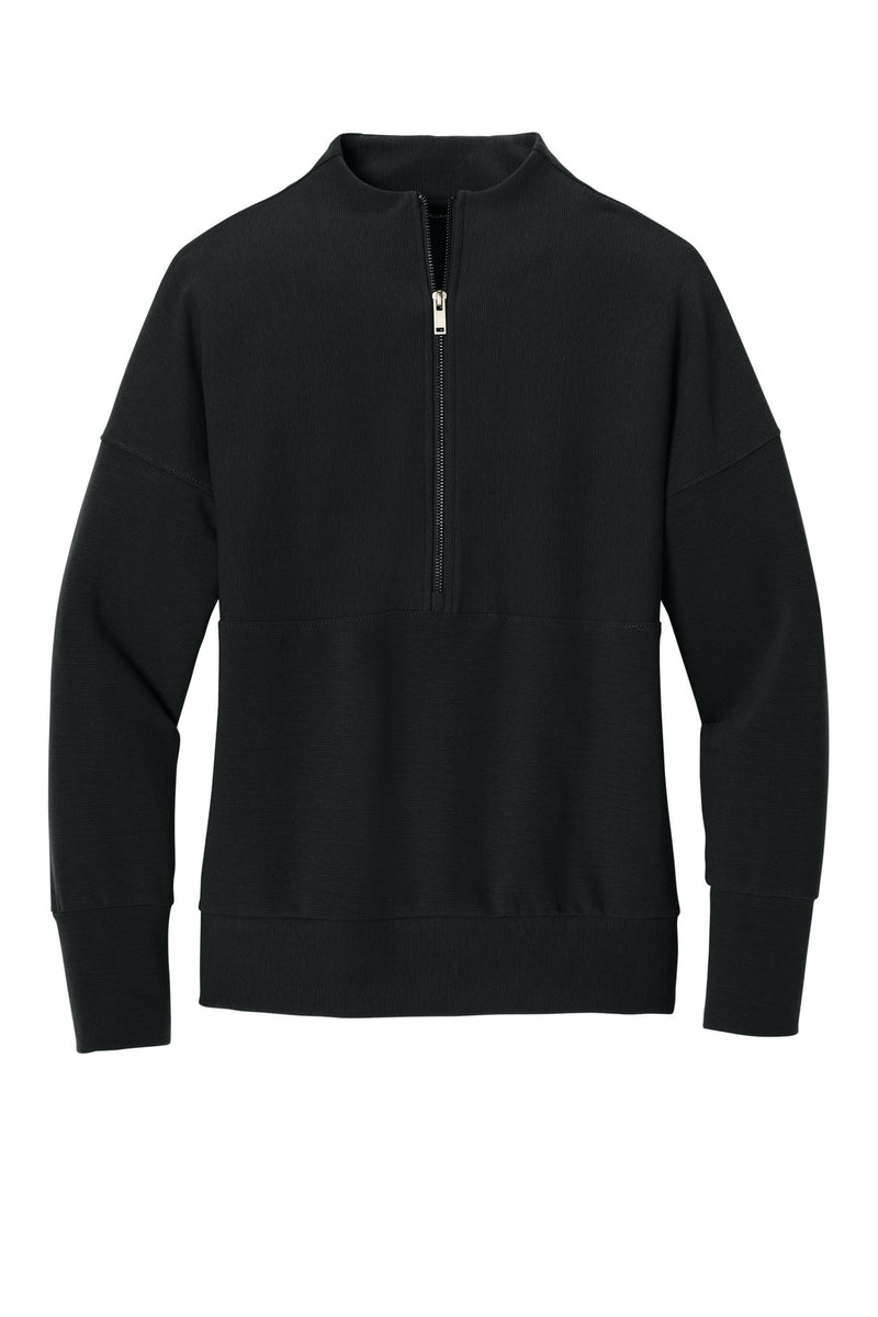 Mercer+Mettle Women's Linear Texture 1/4-Zip - Deep Black
