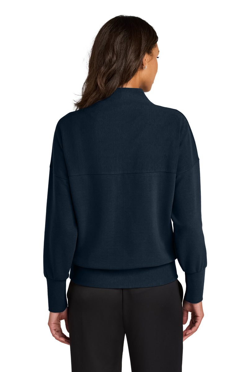 Mercer+Mettle Women's Linear Texture 1/4-Zip - Night Navy