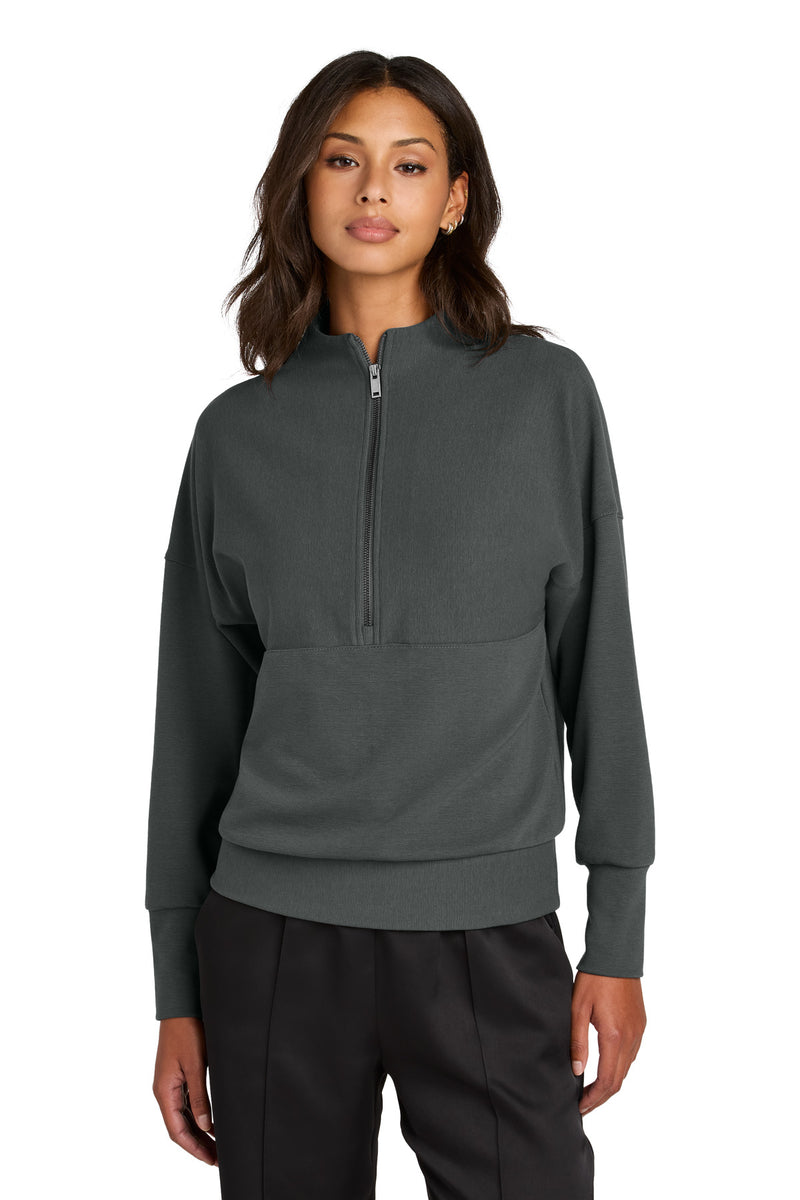 Mercer+Mettle Women's Linear Texture 1/4-Zip - Storm Grey