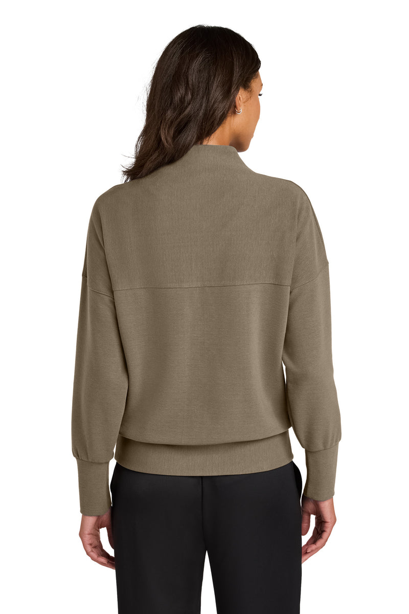 Mercer+Mettle Women's Linear Texture 1/4-Zip - Warm Taupe