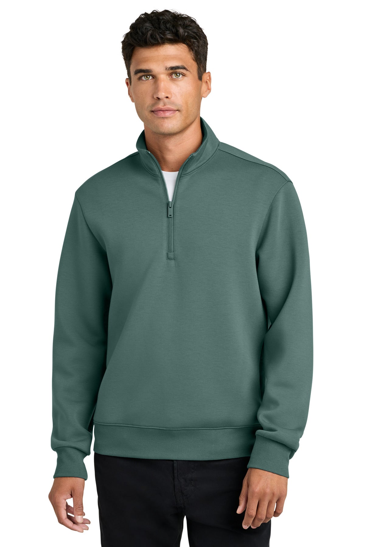 Mercer+Mettle Soft Spacer 1/4-Zip - Silver Pine