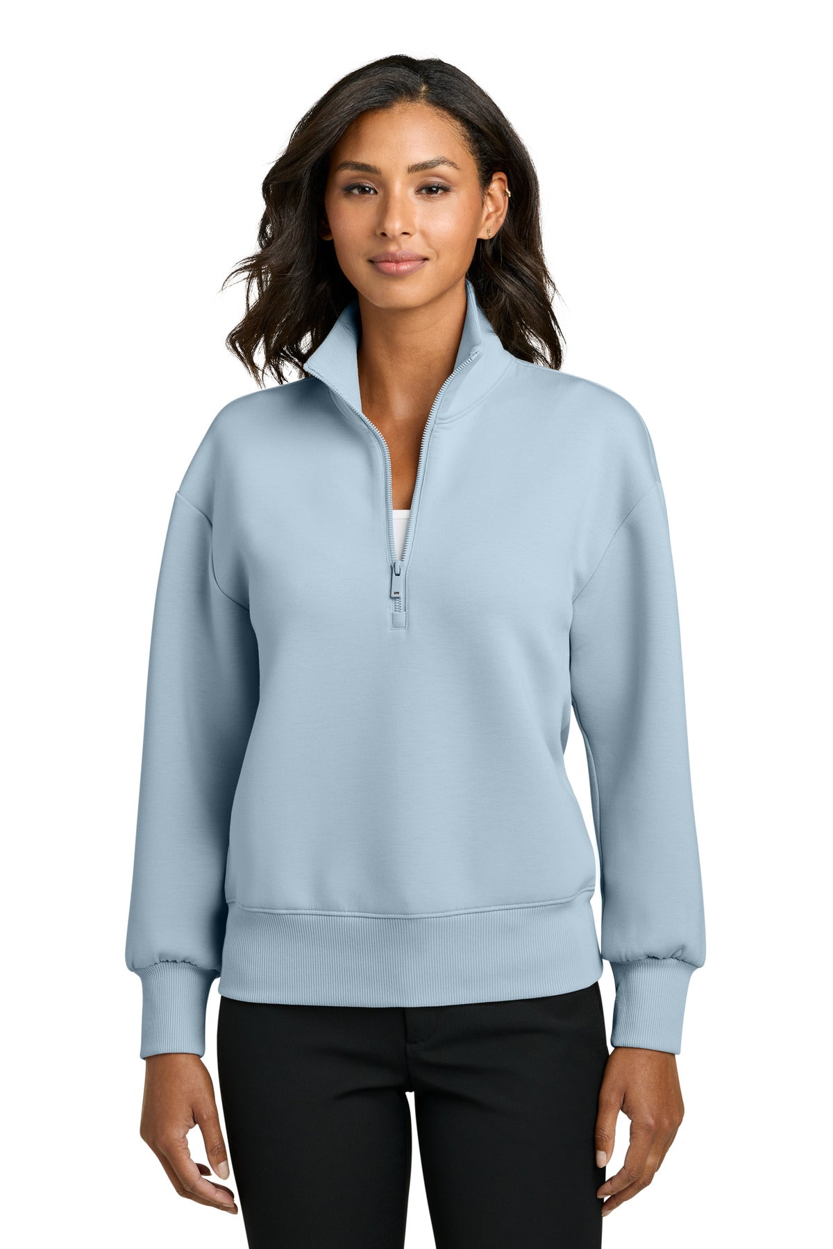 Mercer+Mettle Women's Soft Spacer 1/4-Zip - Celestial Blue