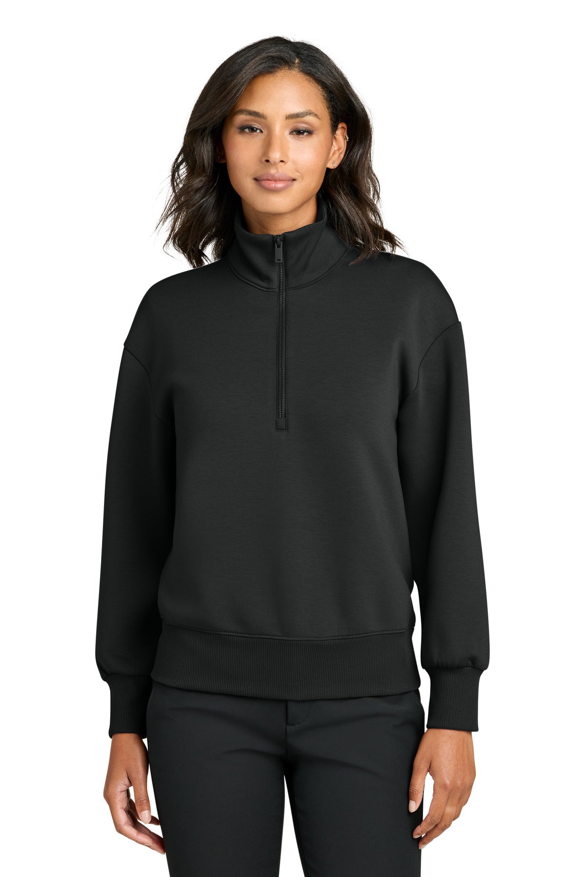 Mercer+Mettle Women's Soft Spacer 1/4-Zip - Deep Black