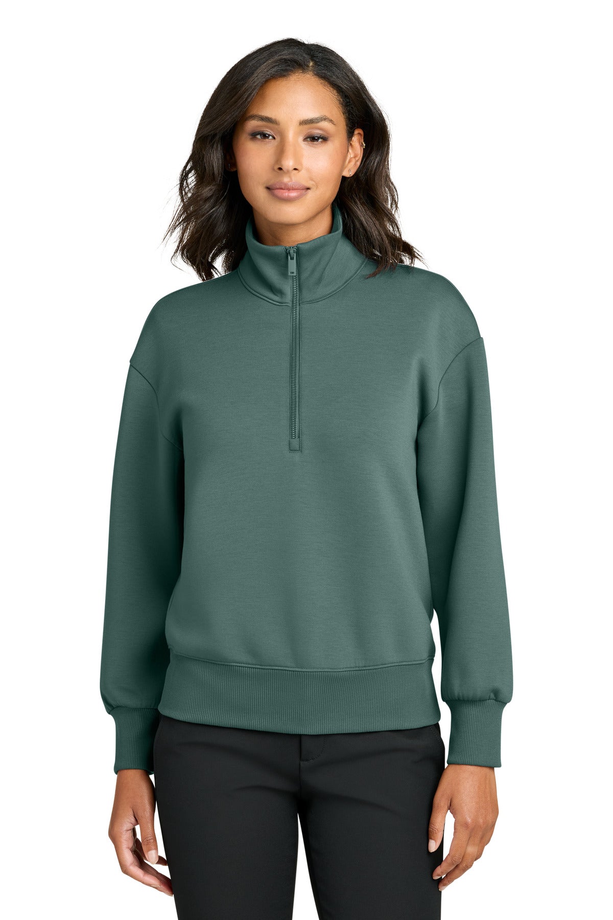 Mercer+Mettle Women's Soft Spacer 1/4-Zip - Silver Pine