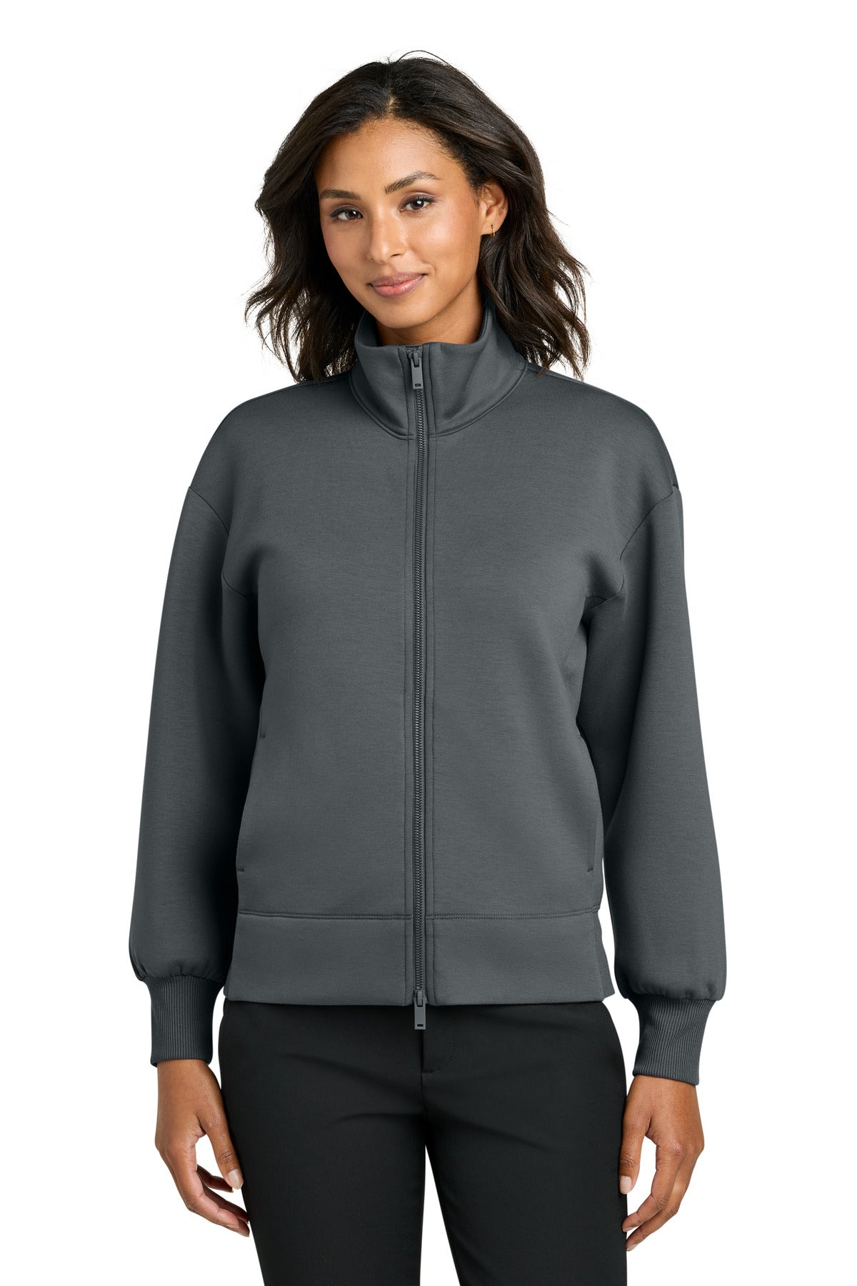 Mercer+Mettle Women's Soft Spacer Full-Zip - Storm Grey