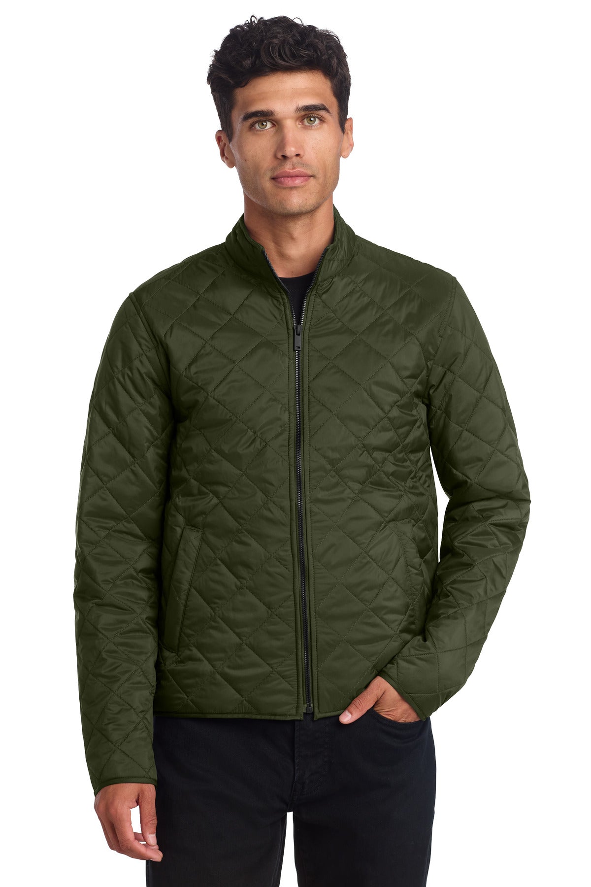 Mercer+Mettle Quilted Full-Zip Jacket - Townsend Green