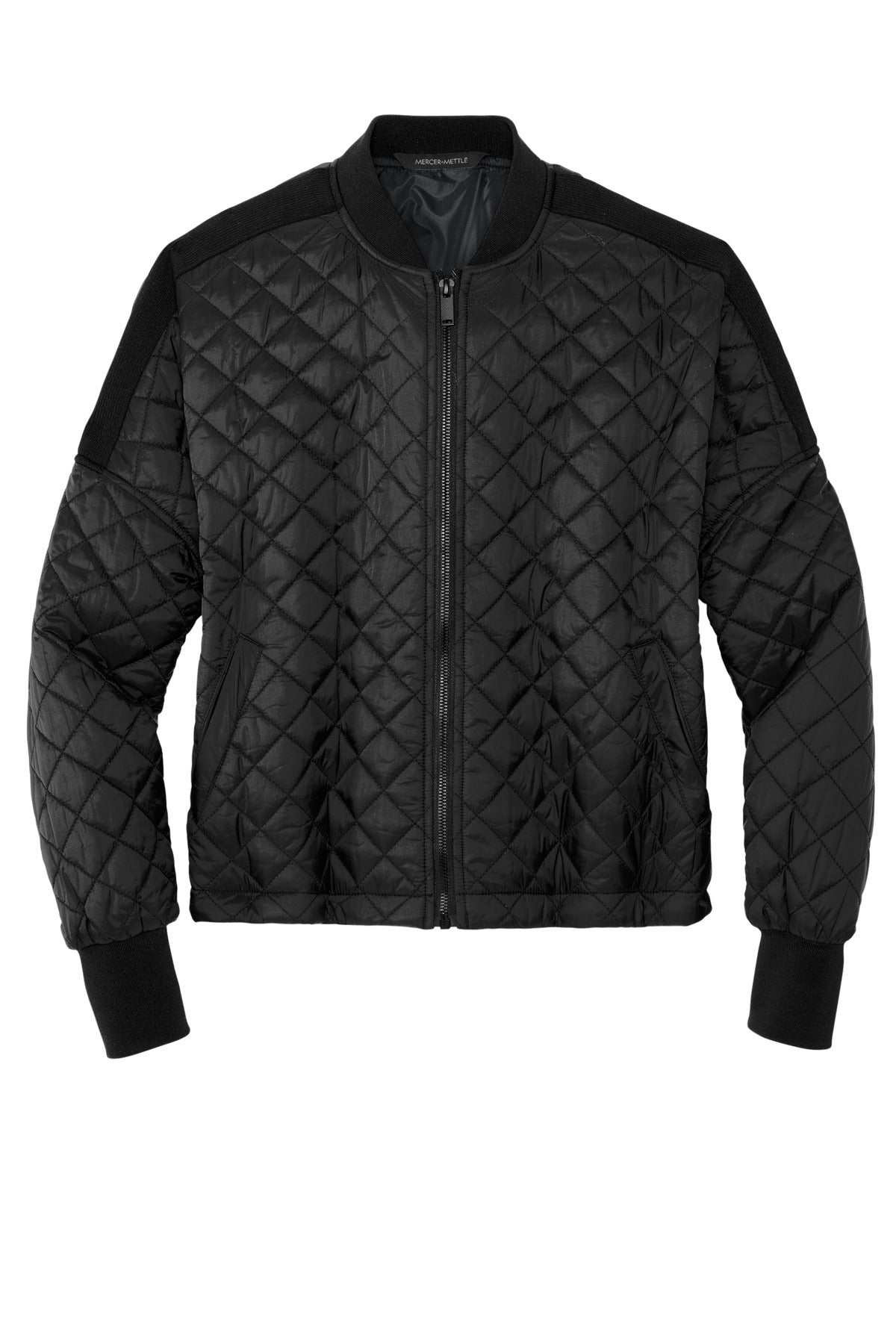 Mercer+Mettle Women's Boxy Quilted Jacket - Deep Black