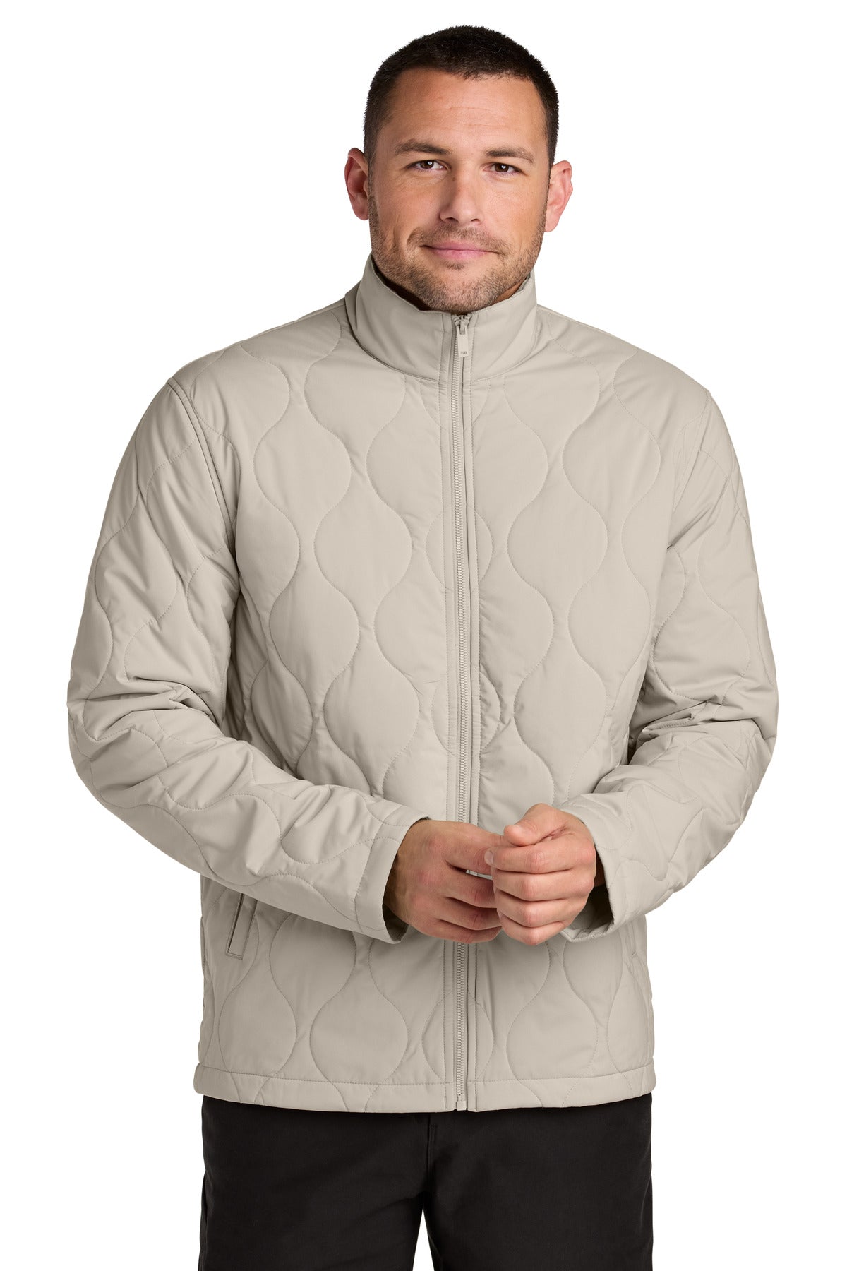 Mercer+Mettle Quilted Liner Jacket - Almond