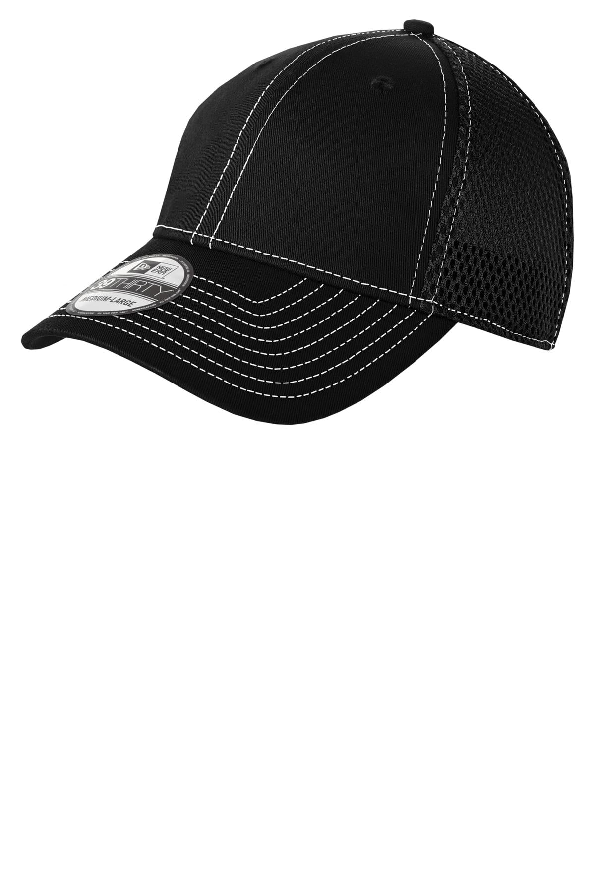New Era - Stretch Mesh Contrast Stitch Cap - Black/ White