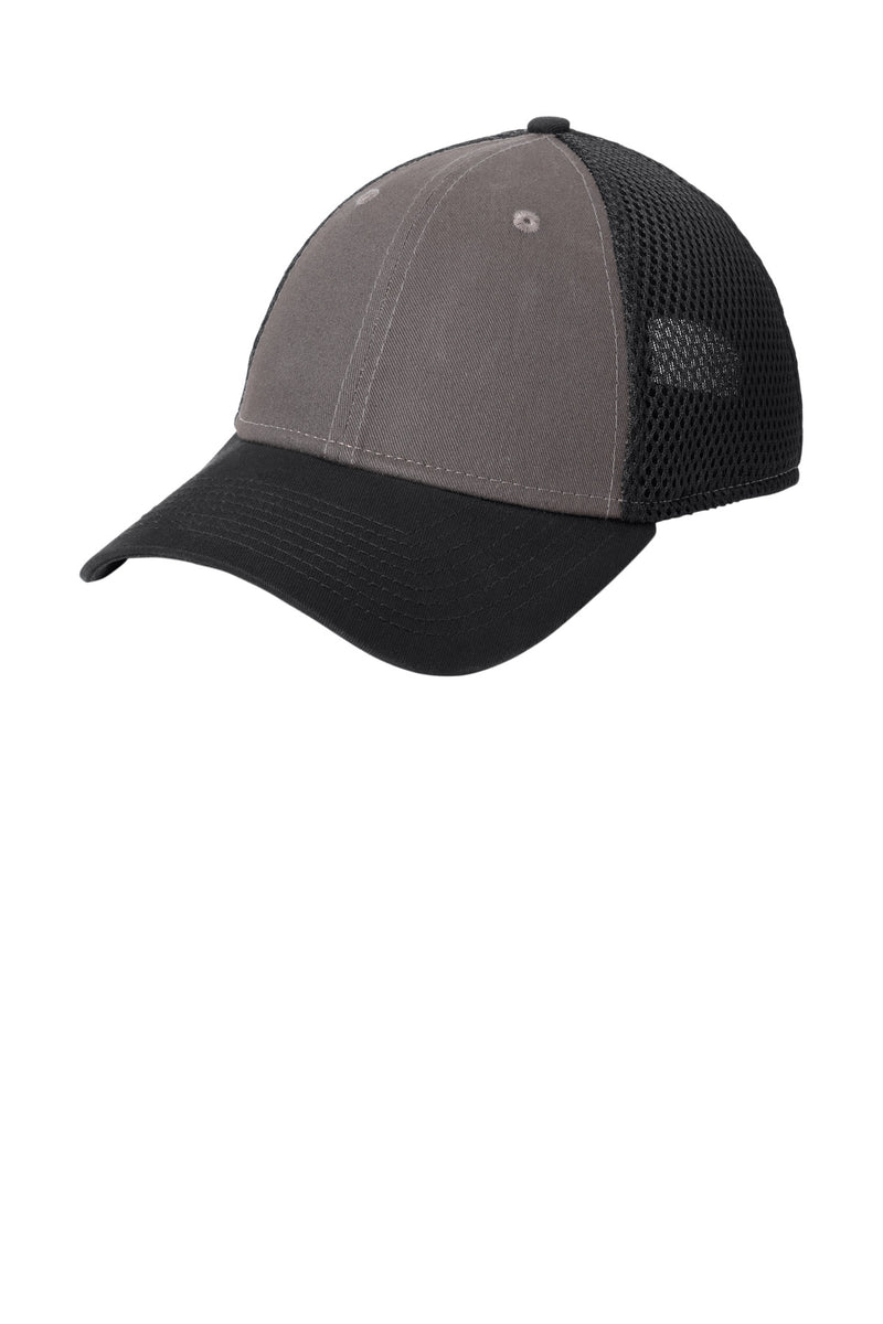 New Era Snapback Contrast Front Mesh Cap - Charcoal/ Black