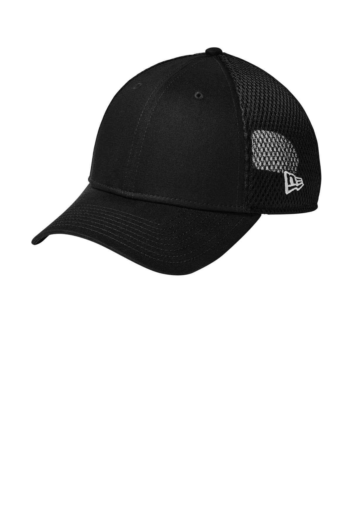 New Era Snapback Contrast Front Mesh Cap - Flag Black/ Black