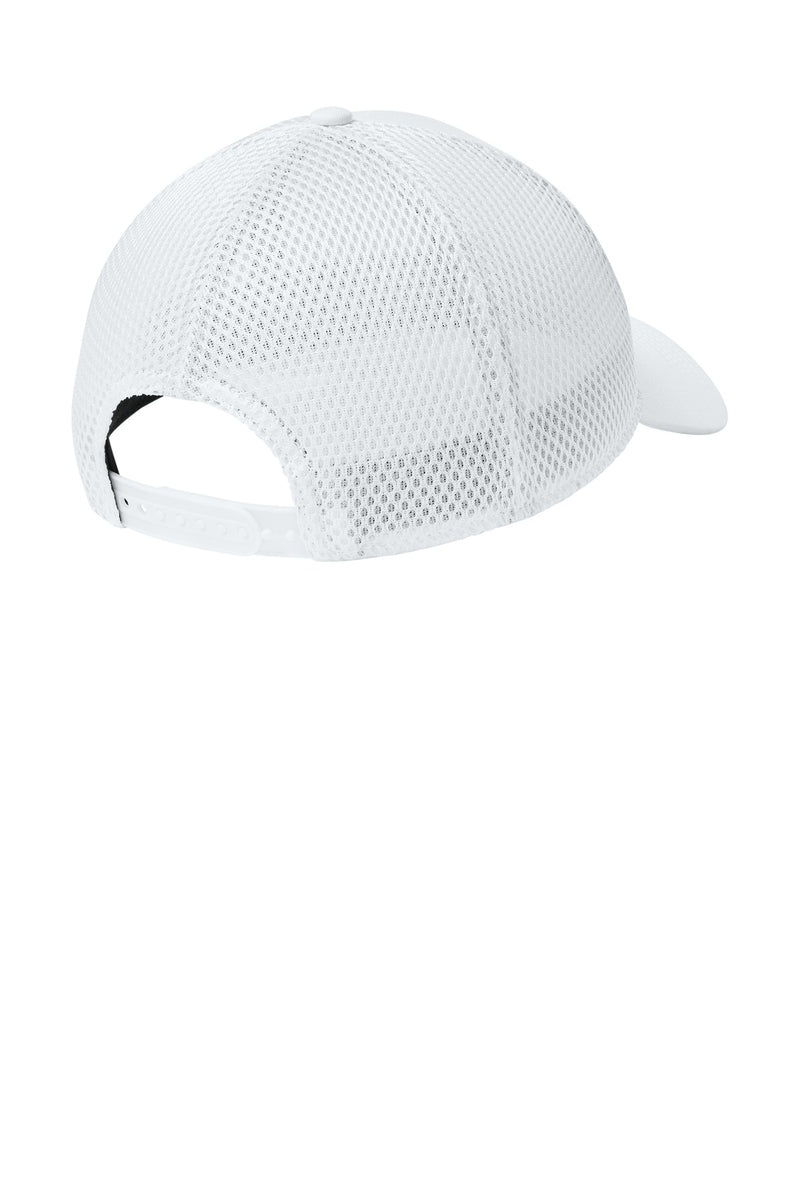 New Era Snapback Contrast Front Mesh Cap - Flag White/ White