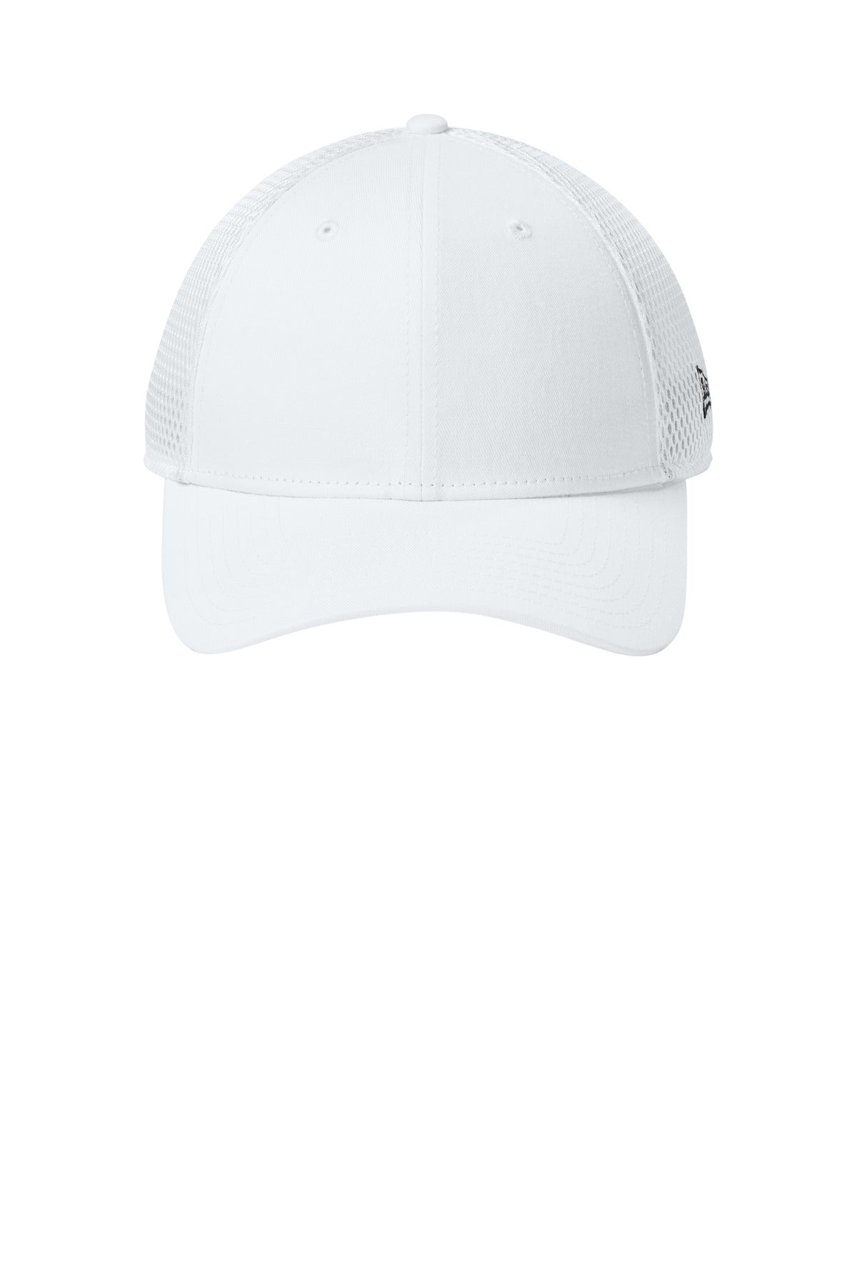 New Era Snapback Contrast Front Mesh Cap - Flag White/ White