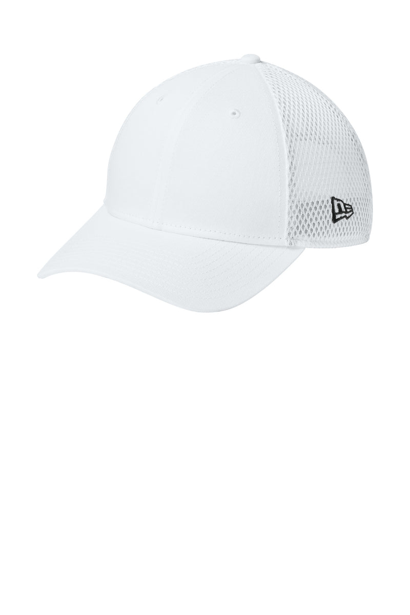 New Era Snapback Contrast Front Mesh Cap - Flag White/ White