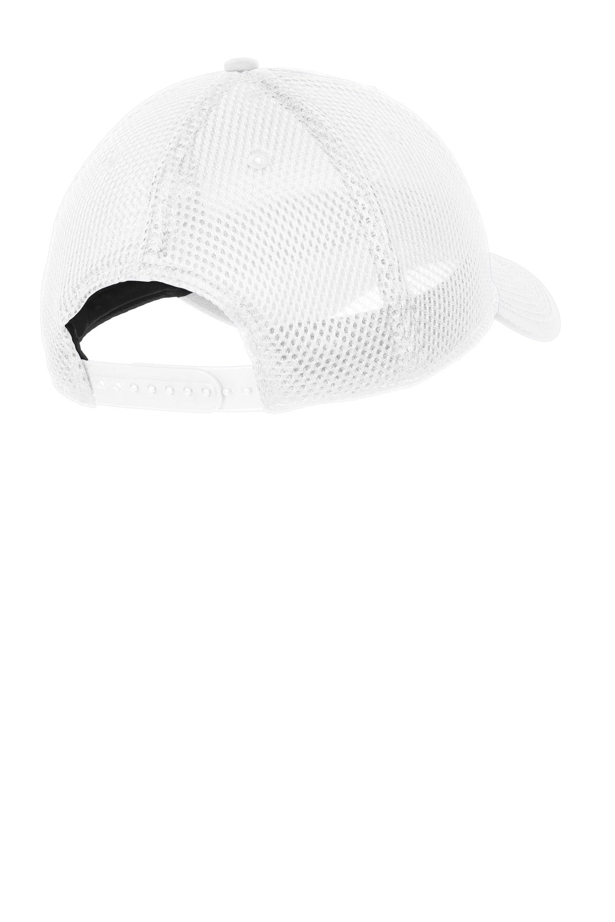 New Era Snapback Contrast Front Mesh Cap - White/ White