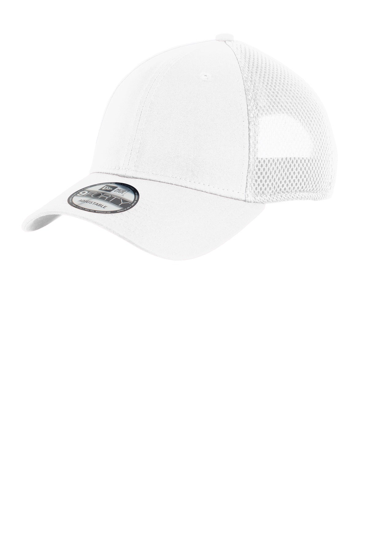 New Era Snapback Contrast Front Mesh Cap - White/ White