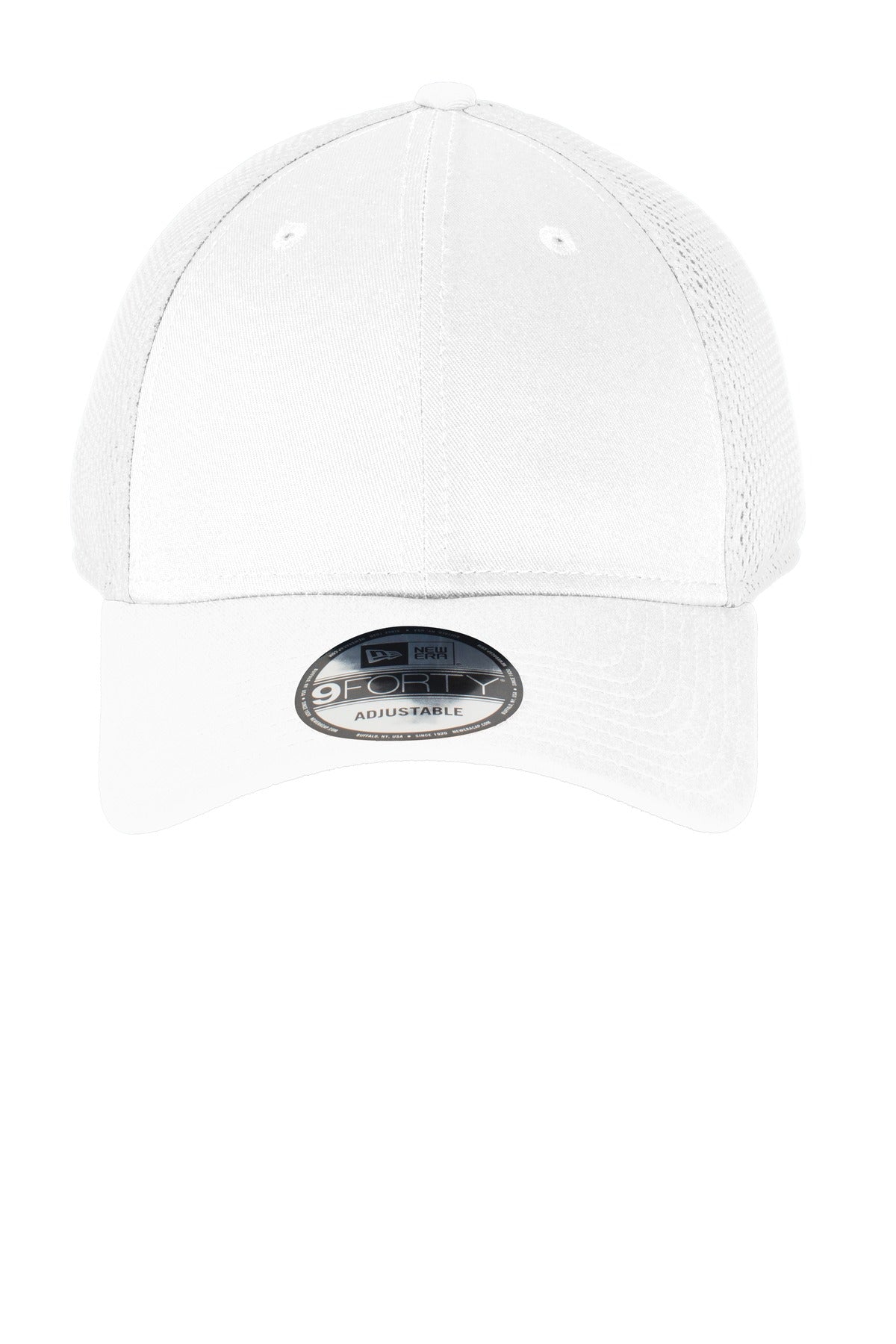 New Era Snapback Contrast Front Mesh Cap - White/ White