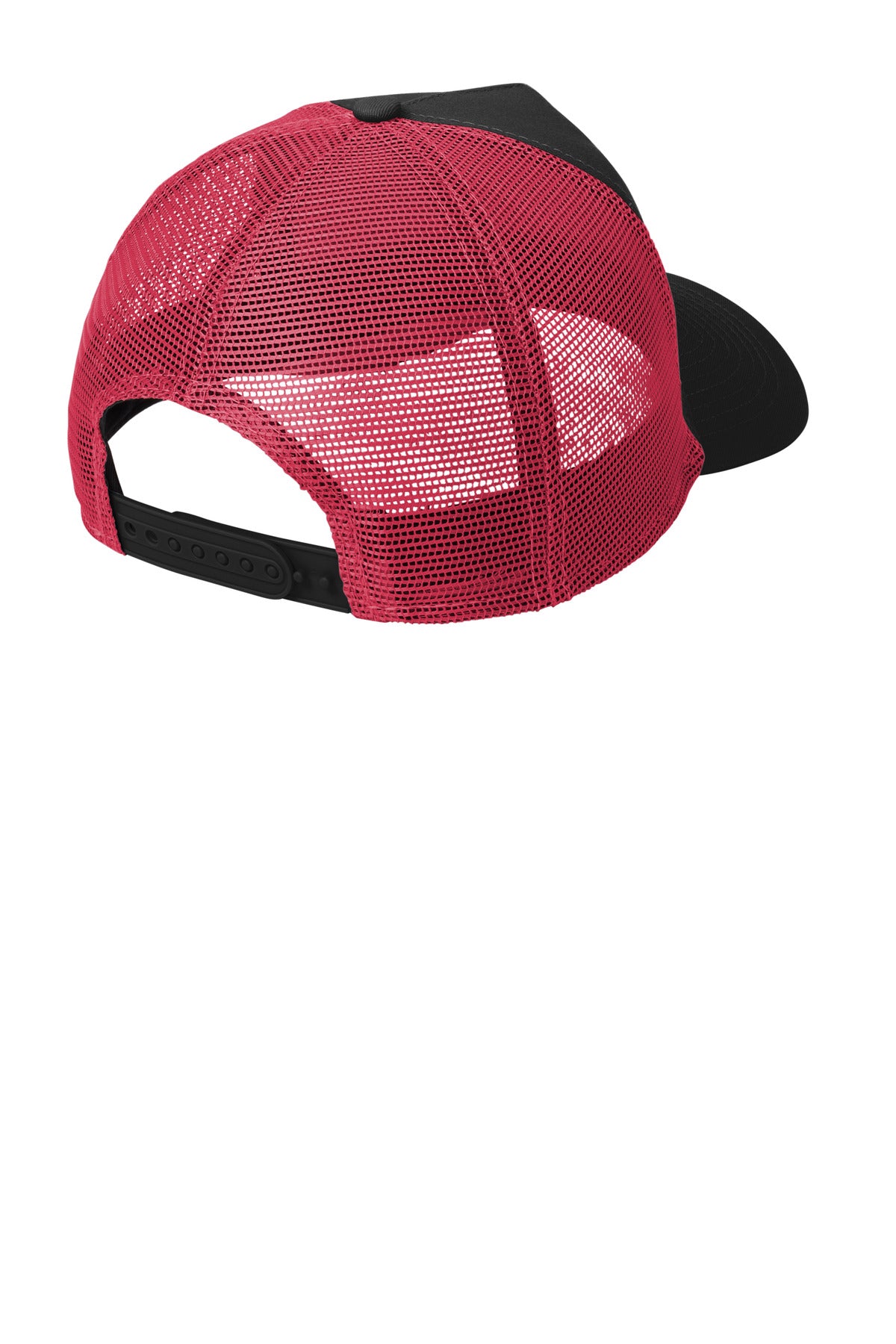 New Era Snapback Trucker Cap - Black/ Scarlet