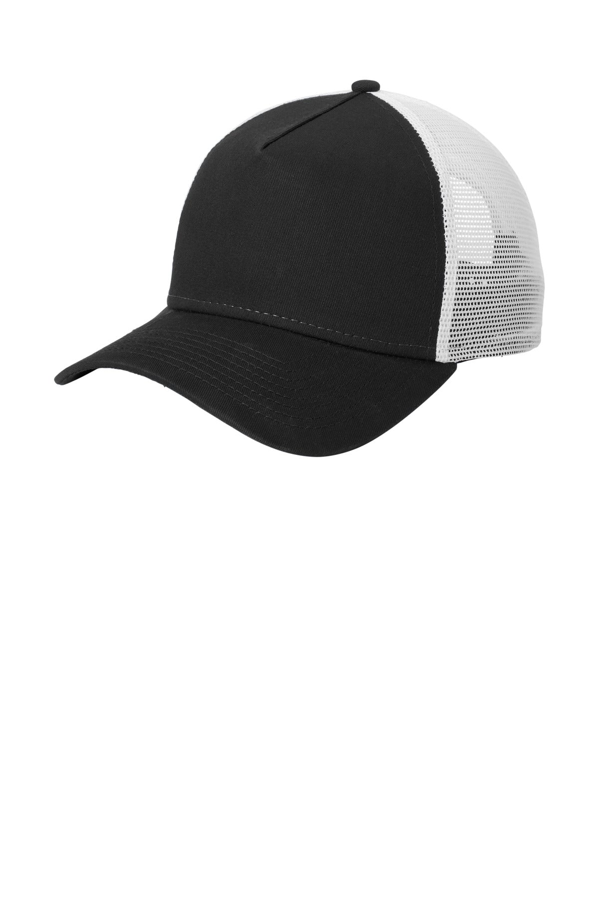 New Era Snapback Trucker Cap - Black/ White
