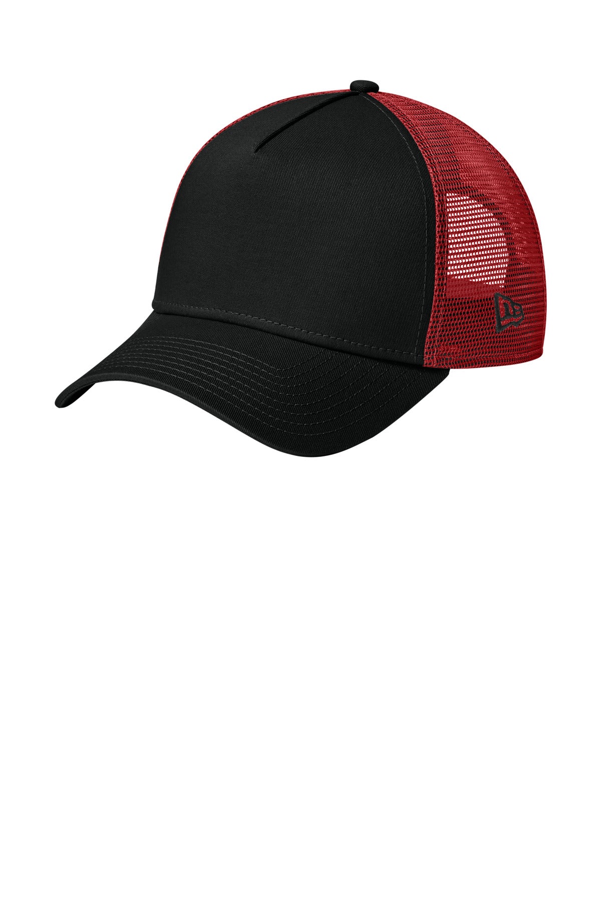 New Era Snapback Trucker Cap - Flag Black/ Scarlet