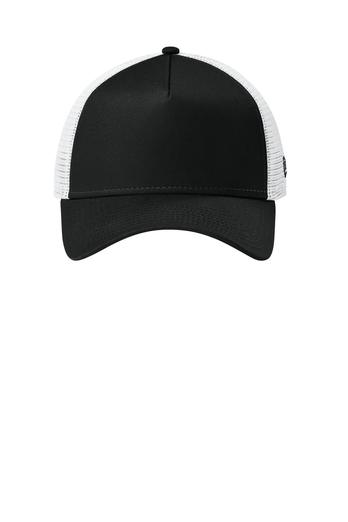 New Era Snapback Trucker Cap - Flag Black/ White