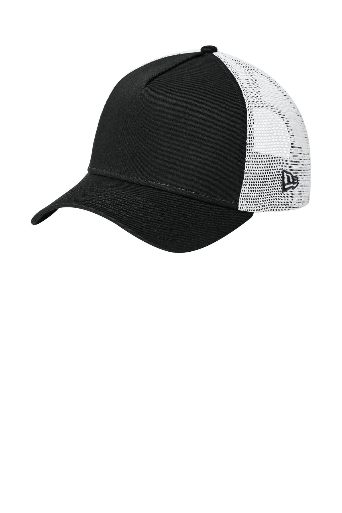 New Era Snapback Trucker Cap - Flag Black/ White