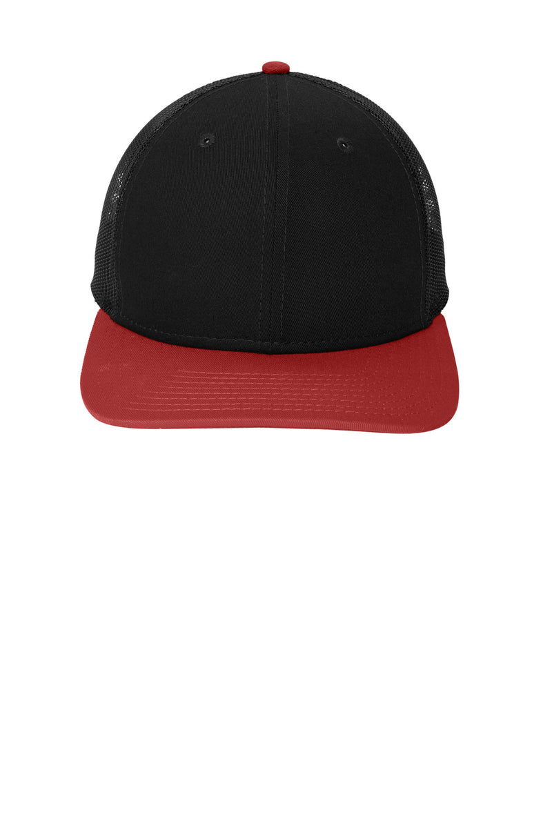 New Era   Snapback Low Profile Trucker Cap - Black/ Scarlet