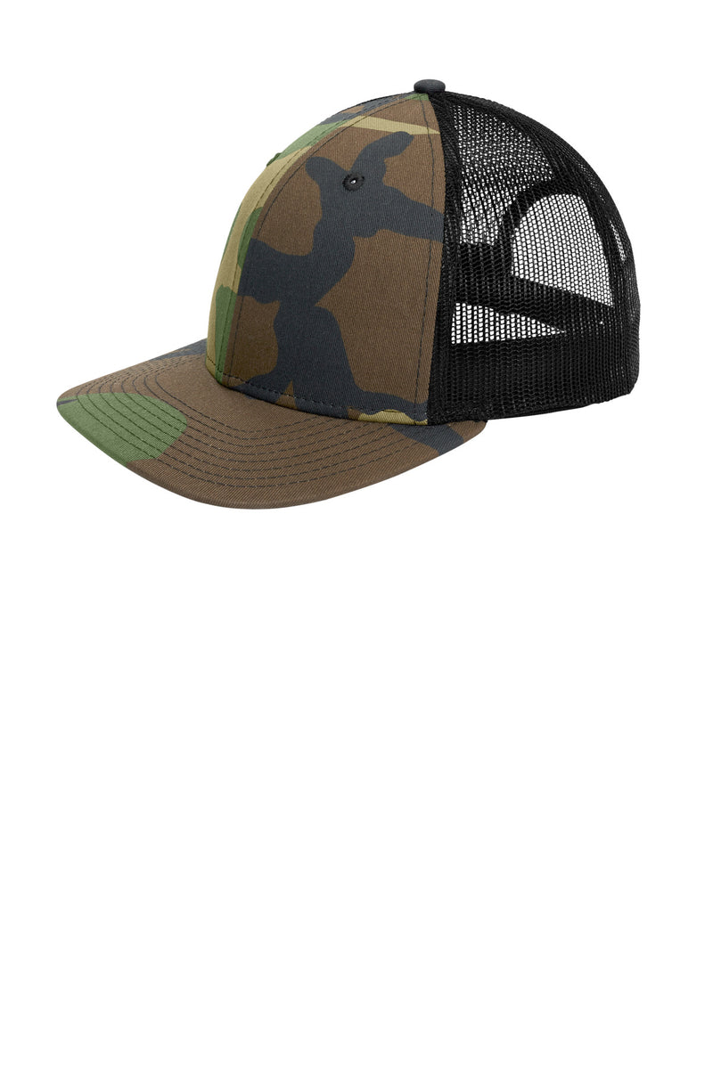New Era   Snapback Low Profile Trucker Cap - Camo/ Black