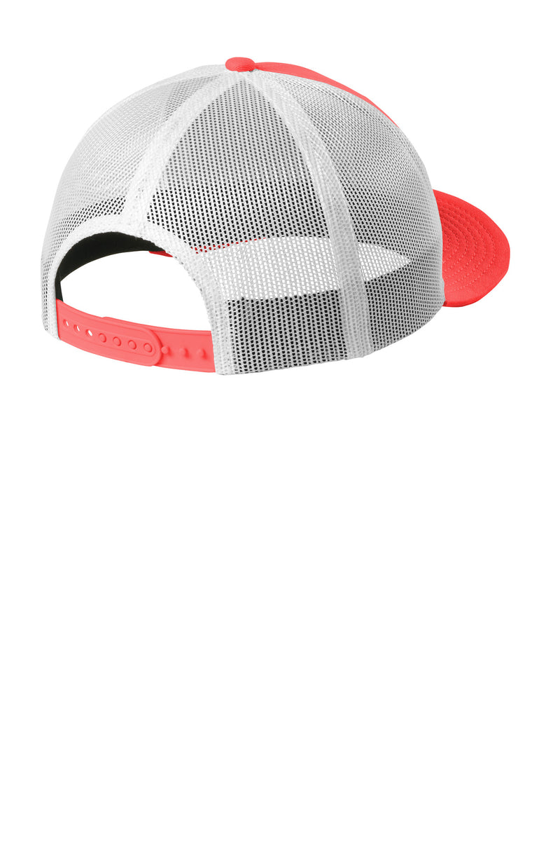 New Era   Snapback Low Profile Trucker Cap - Coral/ White