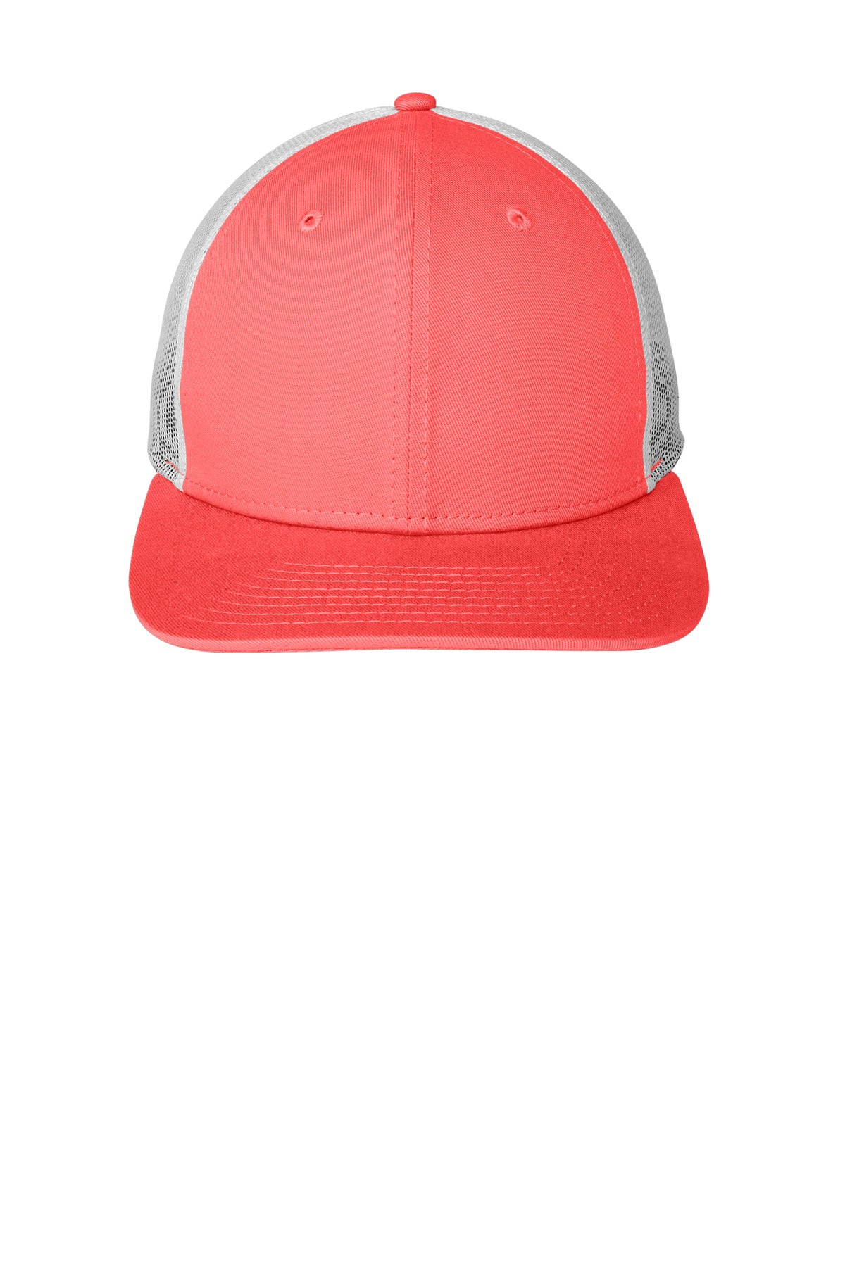 New Era   Snapback Low Profile Trucker Cap - Coral/ White
