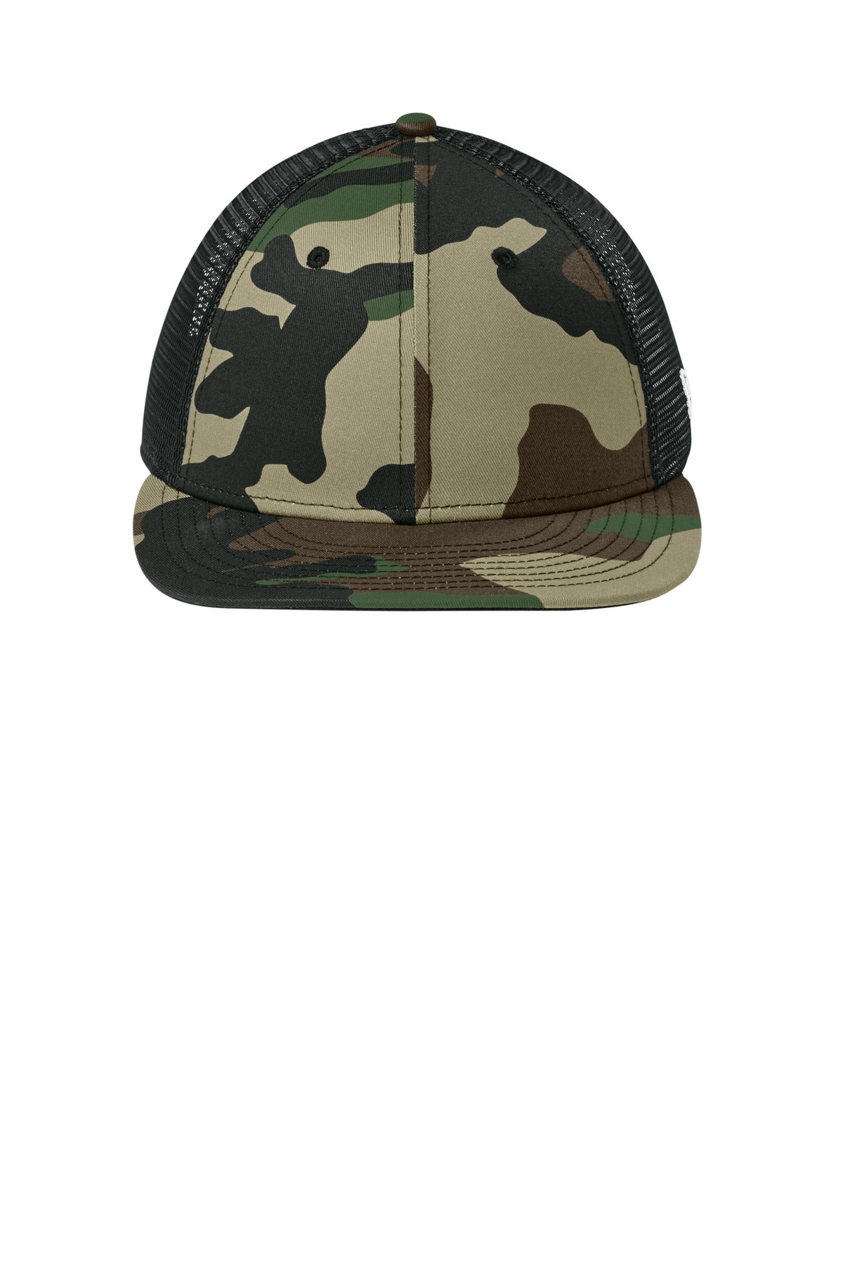 New Era   Snapback Low Profile Trucker Cap - Flag Camo/ Black