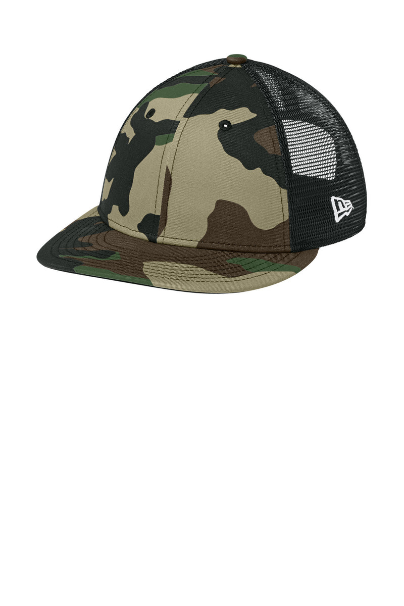New Era   Snapback Low Profile Trucker Cap - Flag Camo/ Black