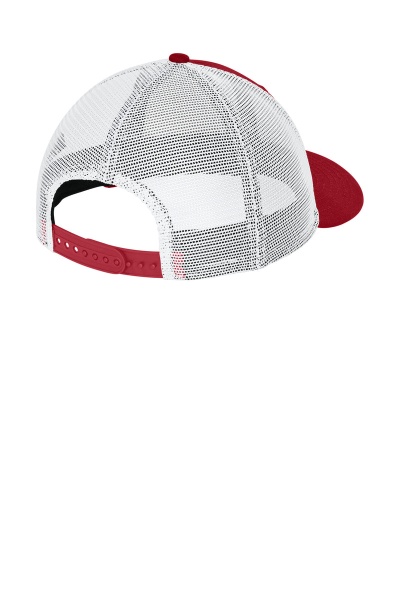 New Era   Snapback Low Profile Trucker Cap - Flag Scarlet/ White