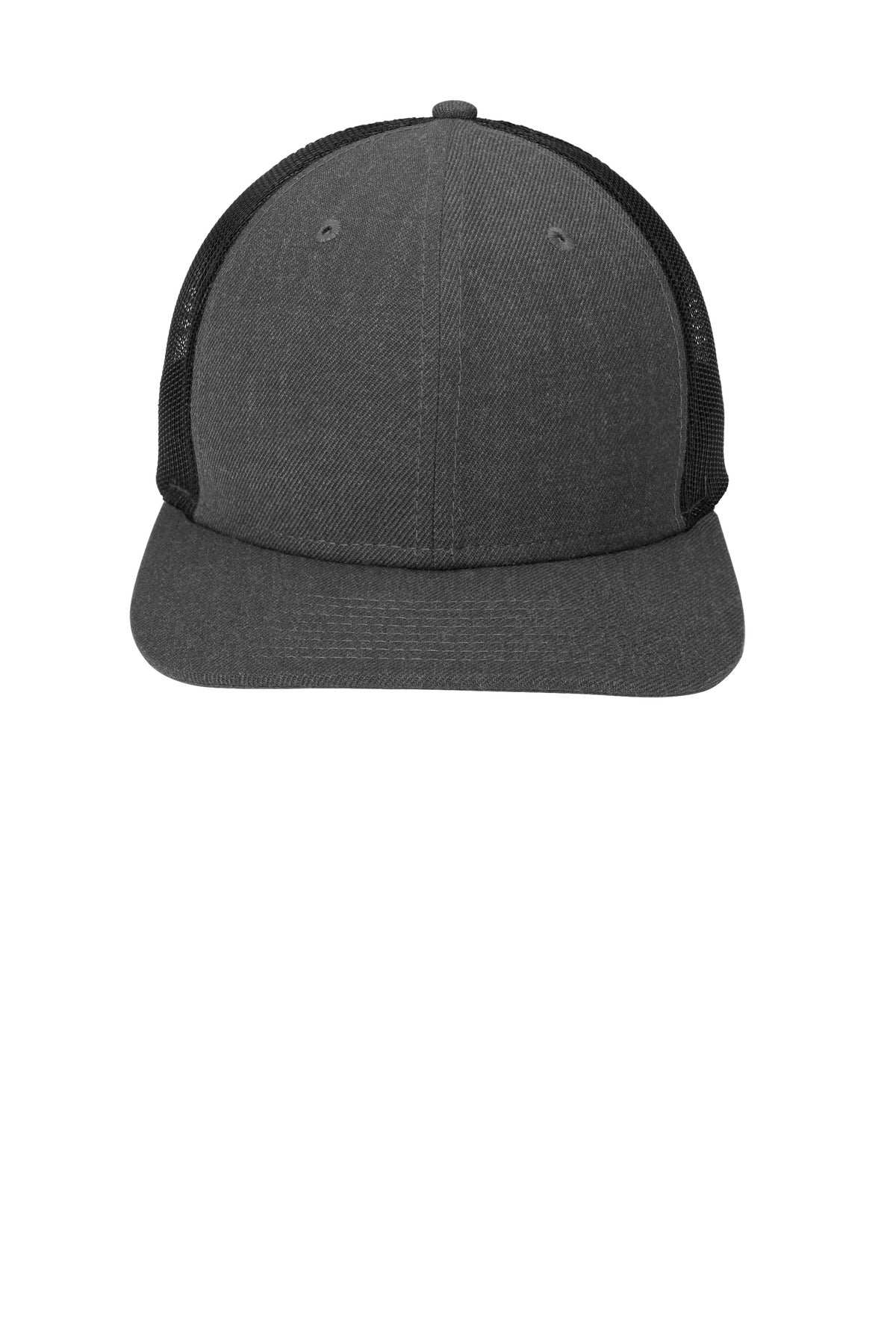New Era   Snapback Low Profile Trucker Cap - Heather Graphite/ Black