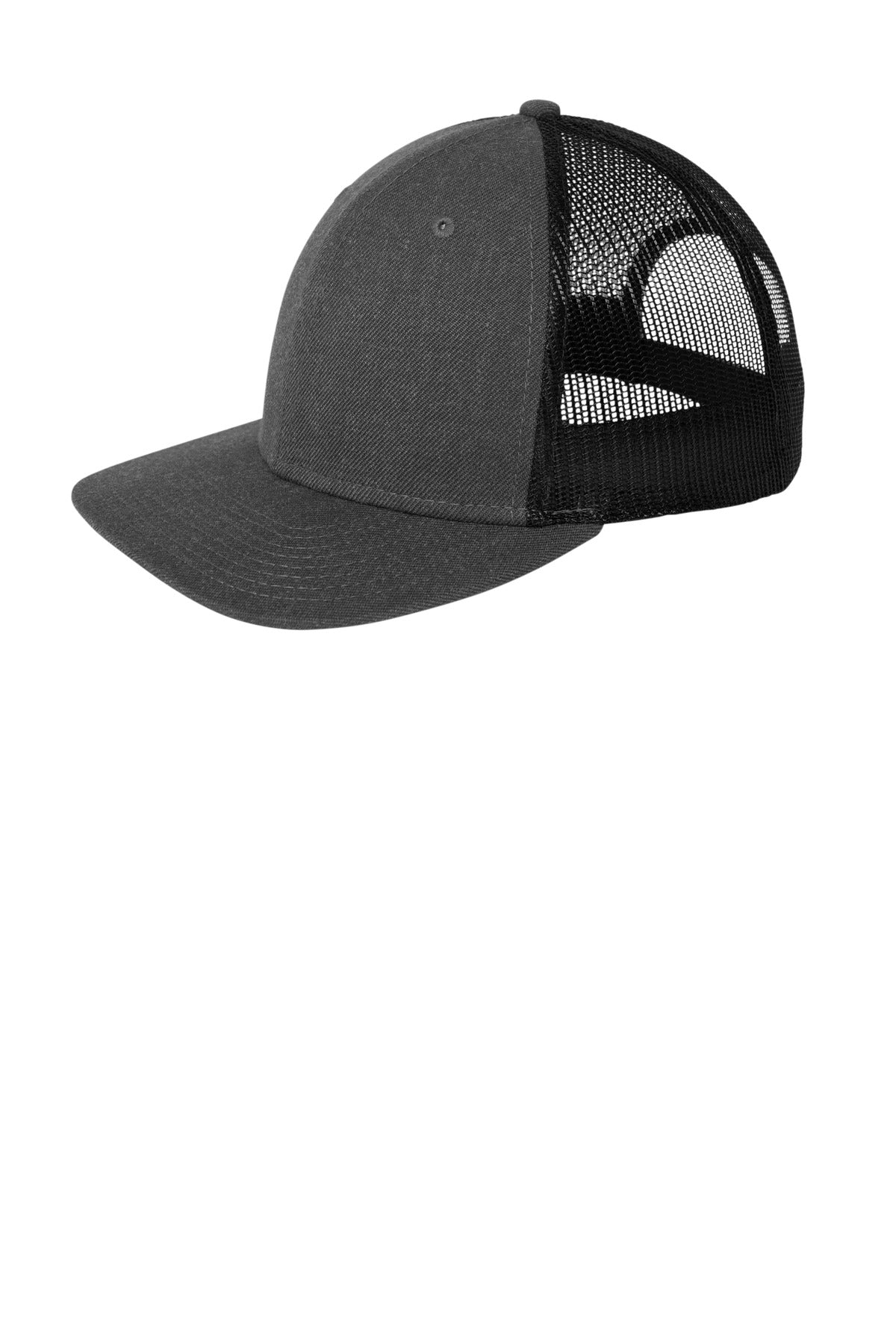 New Era   Snapback Low Profile Trucker Cap - Heather Graphite/ Black