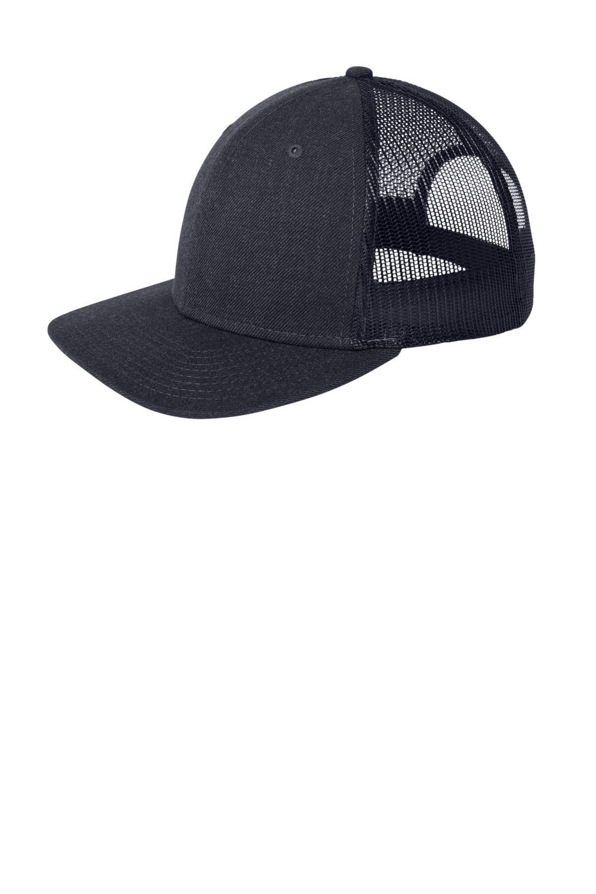 New Era   Snapback Low Profile Trucker Cap - Heather Navy/ Navy