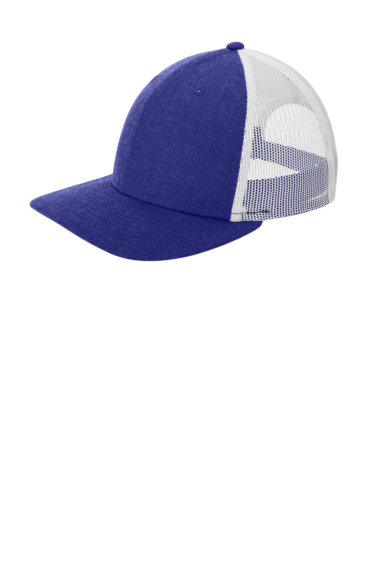 New Era   Snapback Low Profile Trucker Cap - Heather Royal/ White