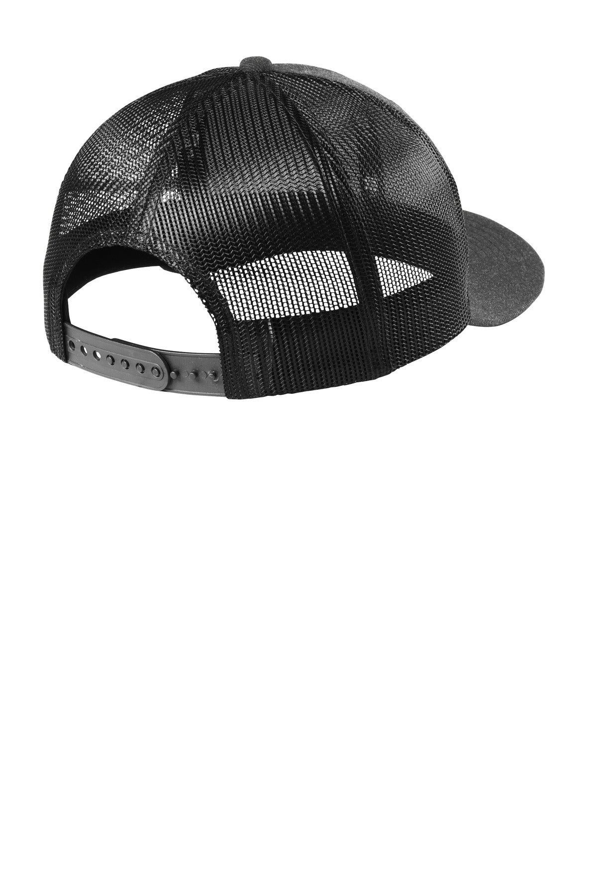 New Era   Snapback Low Profile Trucker Cap - Heather Graphite/ Black