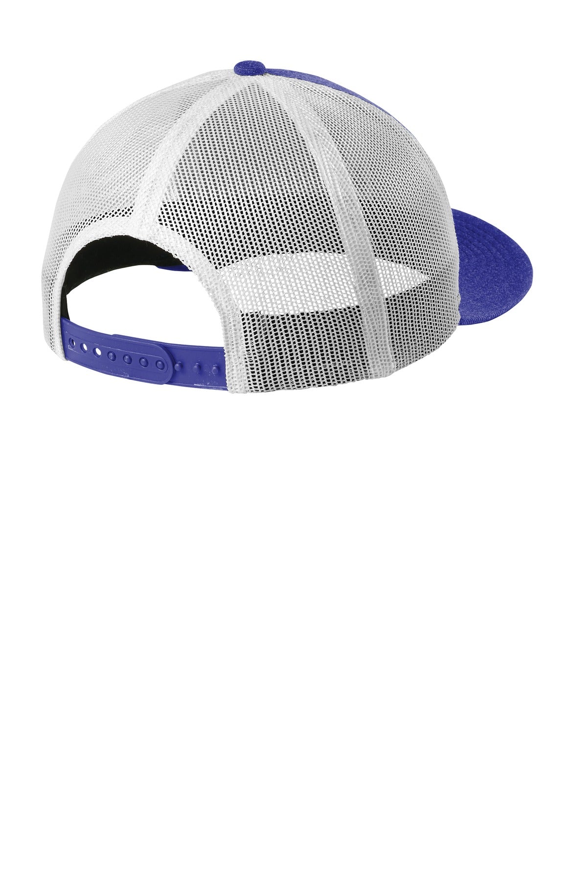New Era   Snapback Low Profile Trucker Cap - Heather Royal/ White