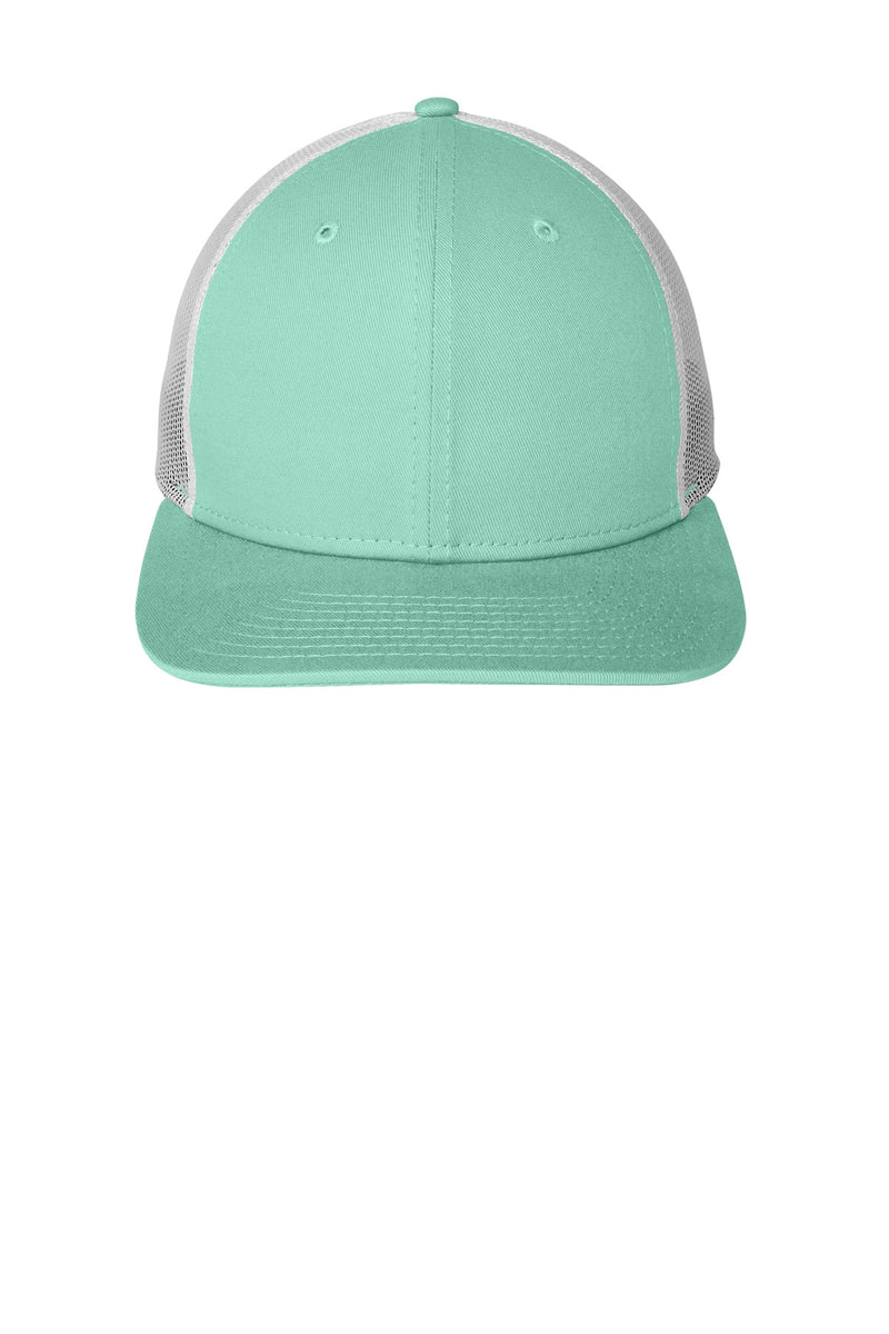 New Era   Snapback Low Profile Trucker Cap - Mint/ White