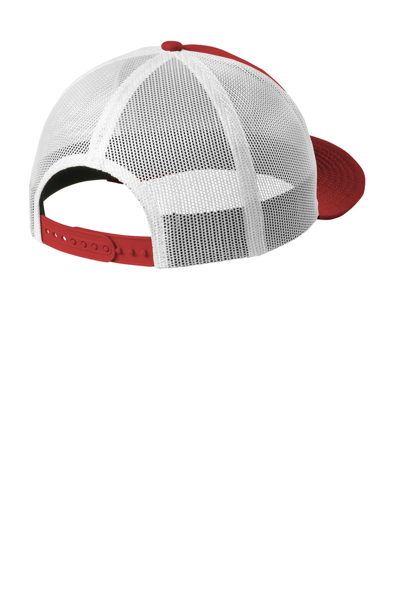 New Era   Snapback Low Profile Trucker Cap - Scarlet/ White