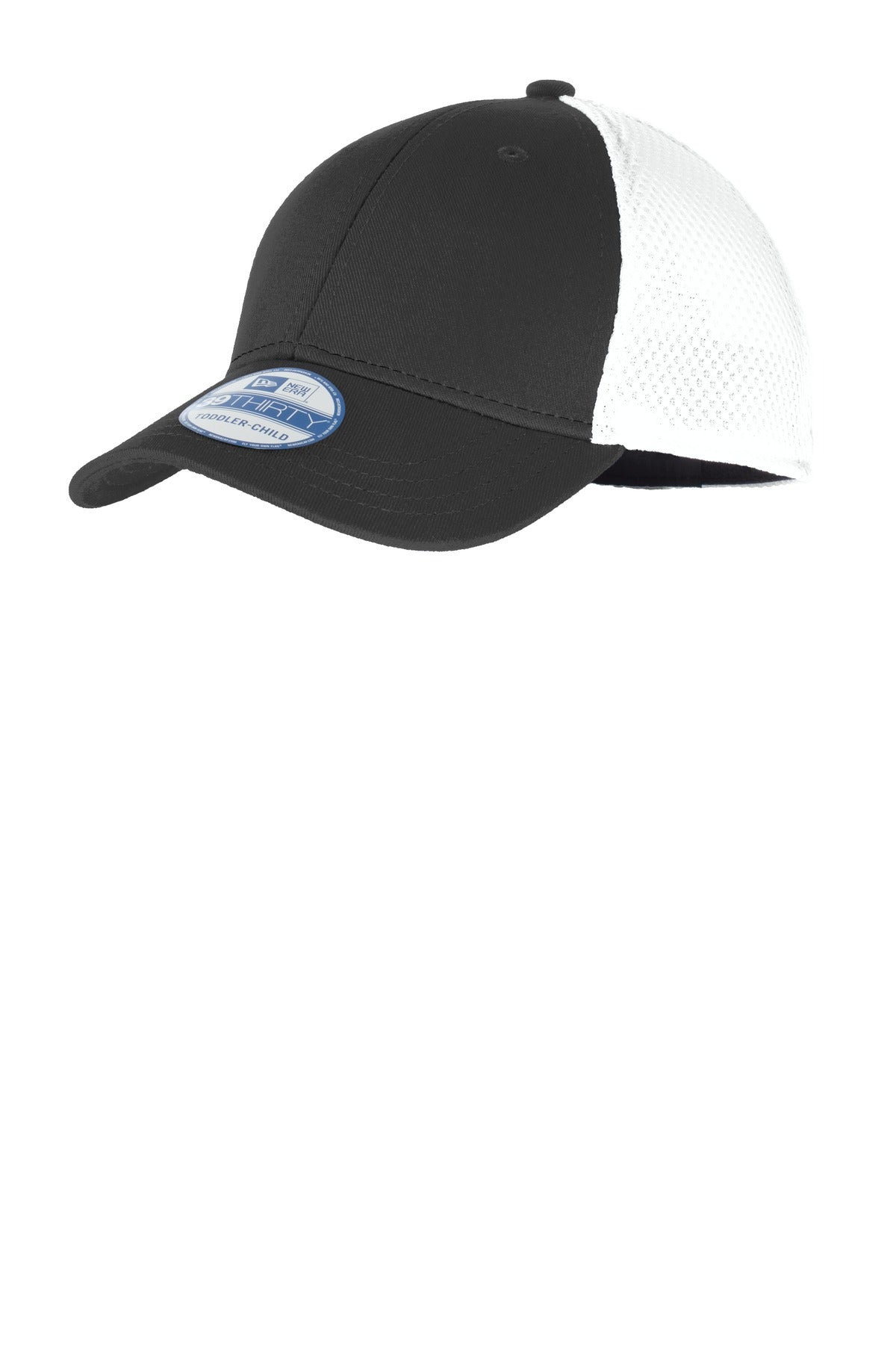 New Era Youth Stretch Mesh Cap - Black/ White