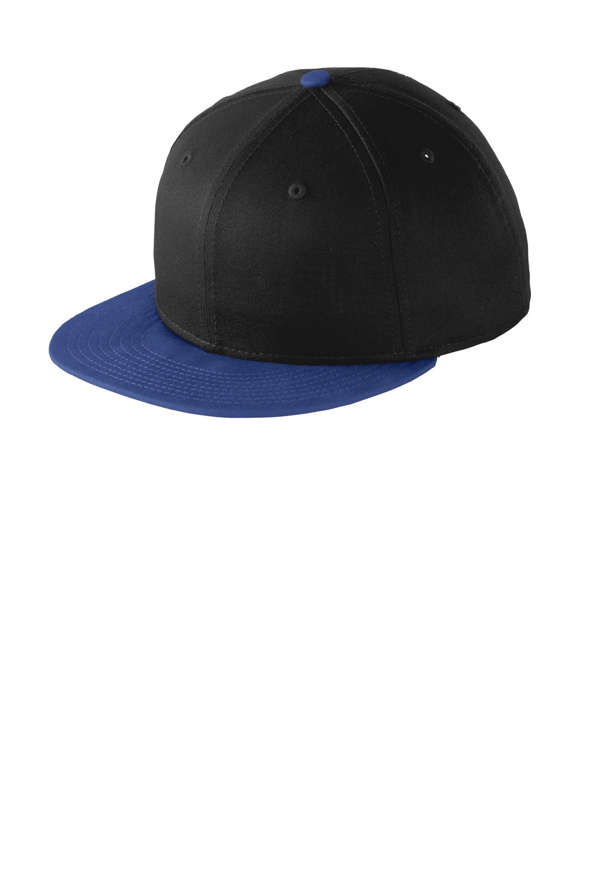 New Era - Flat Bill Snapback Cap - Black/ Royal