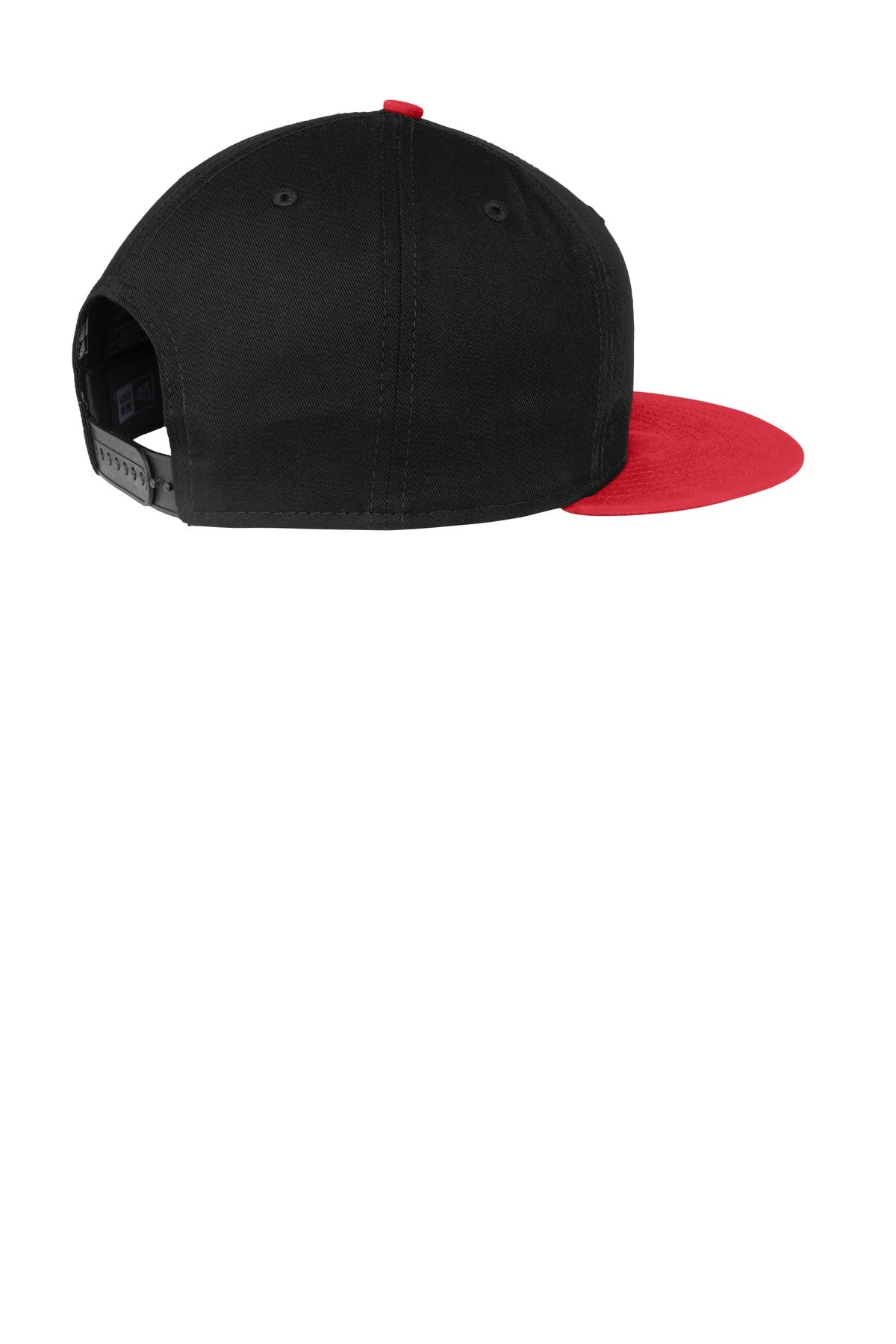 New Era - Flat Bill Snapback Cap - Black/ Scarlet