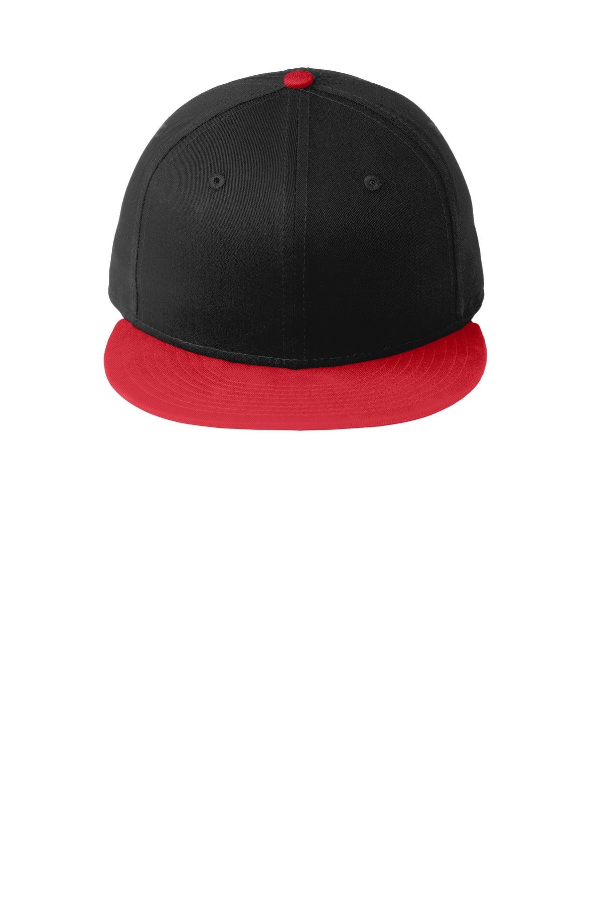New Era - Flat Bill Snapback Cap - Black/ Scarlet