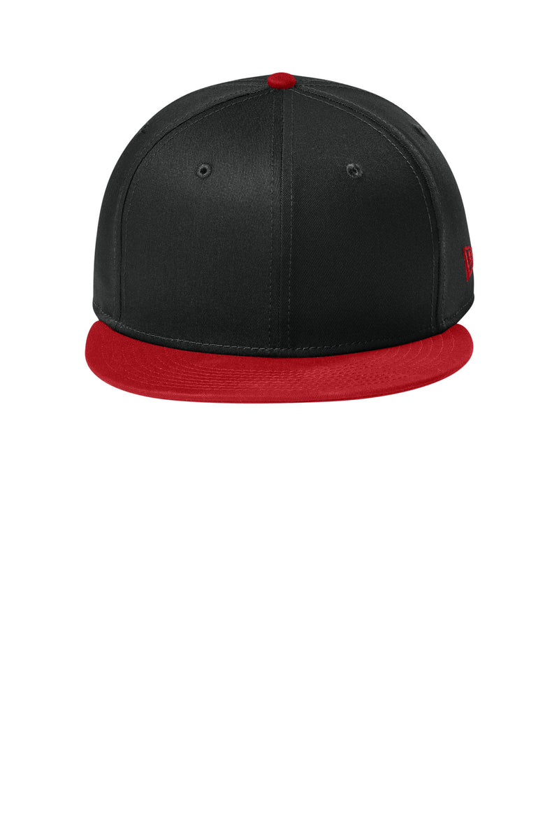 New Era - Flat Bill Snapback Cap - Flag Black/ Scarlet