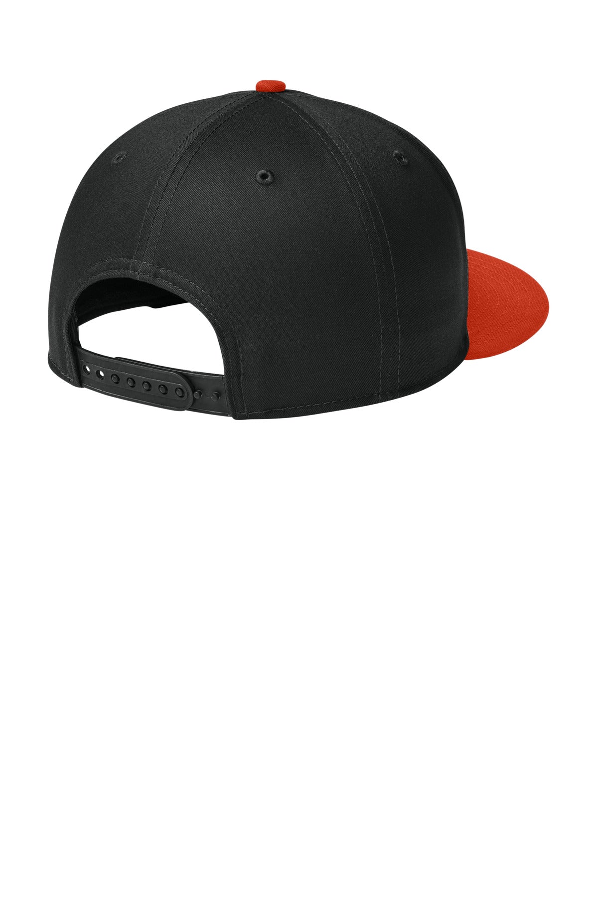 New Era - Flat Bill Snapback Cap - Flag Black/ Team Orange