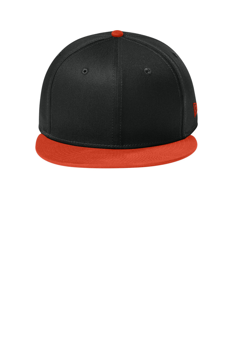 New Era - Flat Bill Snapback Cap - Flag Black/ Team Orange